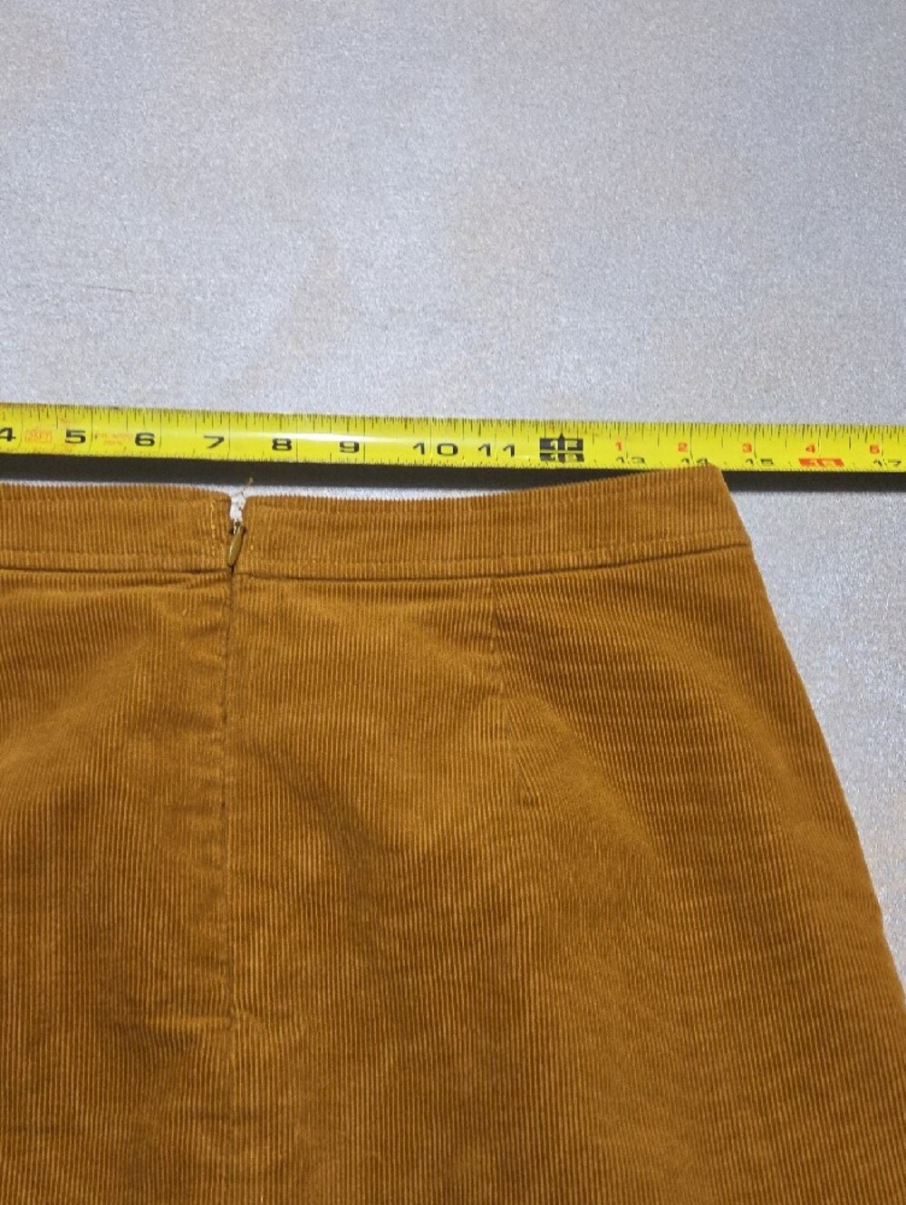 J. Crew Button-Front Corduroy Mini Skirt in Mustard 99% Cotton - Picture 9 of 9